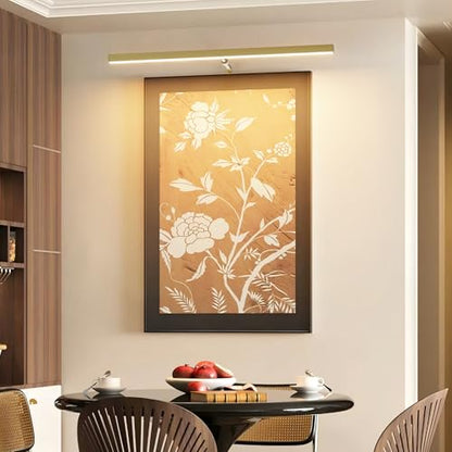 24" LED Picture Light Plug in, 9W Gold Art Light - color: Gold, size: 24 inch