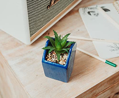 Silver Buffalo Disney Atlantis: The Lost Empire Stone Face 4-Inch Ceramic Mini Planter with Artificial Succulent | Cute Small Flower Pot, Faux Indoor Plants - color: Atlantis