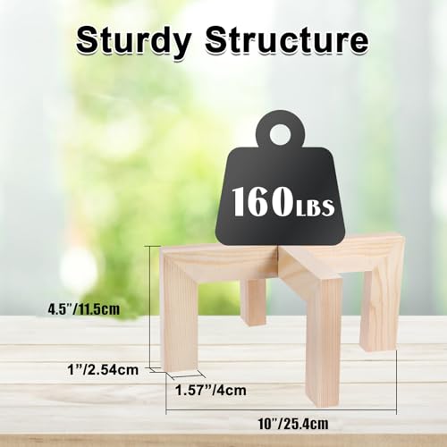 Vigordream Plant Stand, Indoor/Outdoor Wood Plant Holder, Single Flower Pot Stand, Sturdy Planter Stands, Fit 5-12 Inch Pots - size: Fit 5-12inch pots