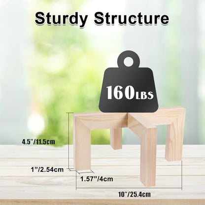 Vigordream Plant Stand, Indoor/Outdoor Wood Plant Holder, Single Flower Pot Stand, Sturdy Planter Stands, Fit 5-12 Inch Pots - size: Fit 5-12inch pots