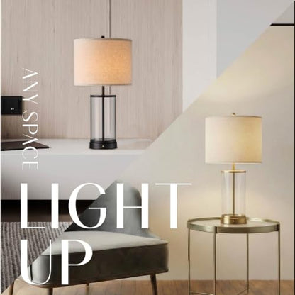 O’Bright Luma - Battery Powered Table Lamp (Brushed Nickel, 24-inch) - color: Brushed Nickel, size: 24-inch