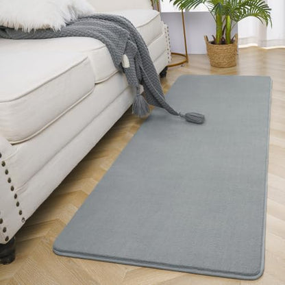 Amearea Modern Soft Hallway Runner Rug, 2x6 Feet Grey Washable Runner Rugs - color: Grey, size: 2' x 6' (Runner)