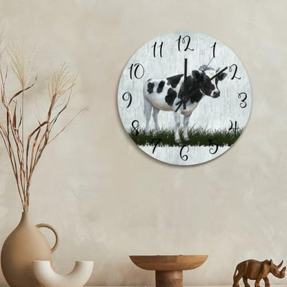 Holstein Cow Wall Clocks Farm Milk Cow Kitchen Wall Clock - color: Style-8, size: 15 inch