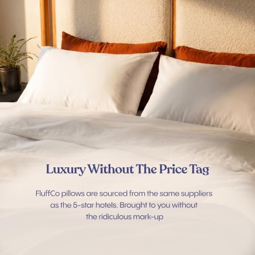 FluffCo Zen Fluff® Down Alternative Bed Pillows - Soft, Queen Size (1 Pack) - size: Queen (U.S. Standard)