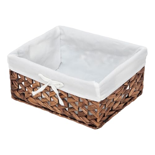 Water Hyacinth Storage Basket Small with Metal Frame & Removable Liner - size: Small