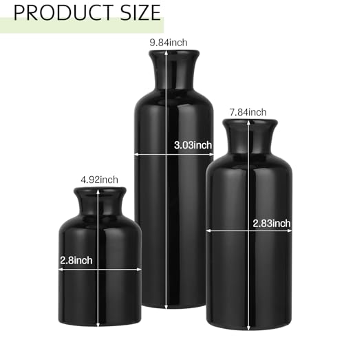 5 Pcs Coffee Table Decor Set, Black - color: Black