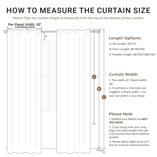 INOVADAY 100% Blackout Linen Curtains for Bedroom 50x90 Inches Cream - color: #01 Cream, size: 50"W x 90"L (Pack of 2)