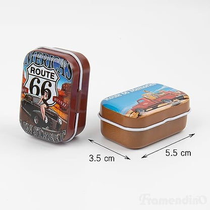 Framendino, 5 Pack Mini Trinket Coin Box Small Car Series Containers with Lid for Jewelry Storage Case (Random Color) - color: Car Pattern