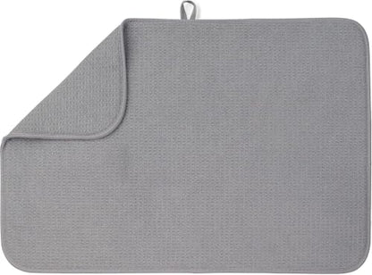 Bellemain Dish Drying Mat, Drying Matt Kitchen Counter, 17 x 24 Inch, Grey - color: Dark Gray, size: 17" x 24"
