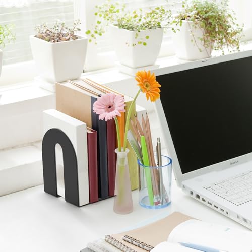 Heavy Duty 10" Bookends, 2 Pair Black Bookend for Office, Home,Bookshelves - size: 4Pcs