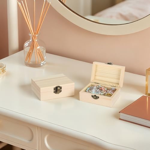 Small Unfinished Wooden Storage Box (Small 4.3 * 2.7 * 1.9 Inch) - size: Small 4.3*2.7*1.9 Inch