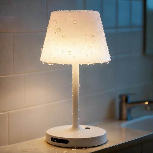 SAIWEYA Outdoor Waterproof Shower Lamp, 5200mAh Rechargeable Bathroom Lamp - color: White, size: 5200mAh