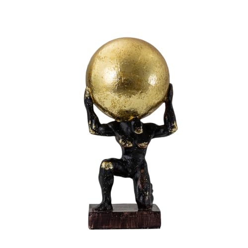 Lukitas Atlas Statue and Sculpture Kneeling Figurine Decor Resin 10.5'' - color: Kneel