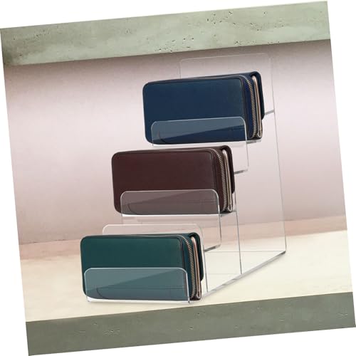 1pc Acrylic Clear Purse Display Stand - Jewelry Handbag Organizer Rack, Perfume Nail Polish Holder Shelf for Counter Vendor Display, Purse Organizer Stand