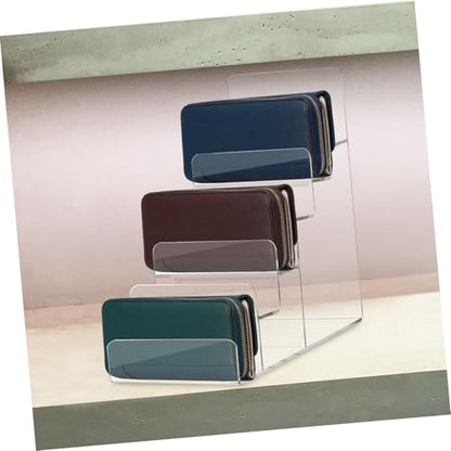 1pc Acrylic Clear Purse Display Stand - Jewelry Handbag Organizer Rack, Perfume Nail Polish Holder Shelf for Counter Vendor Display, Purse Organizer Stand