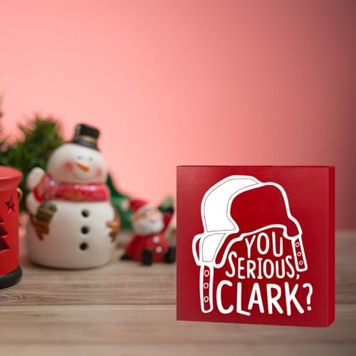 Clark Griswold Christmas Vacation Movie Decor - Xmas Sign 5 x 5 Inch - color: Serous