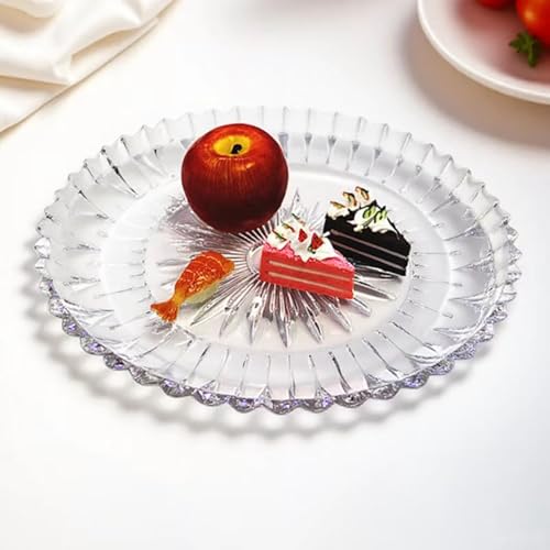 Glass Fruit Bowl or Decorative Bowl, used for Kitchen counter or living room center table decoration, Centerpiece Bowl,Glass tray (11.6)