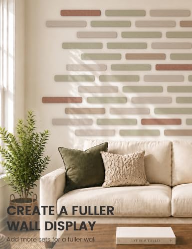 Fluxynara 13" x 2" Felt Wall Panels, Boho - color: Boho, size: 5-pack