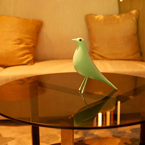 Mid Century Modern Bird Sculpture, Large Resin Bird Figurine(Blue) - color: Blue