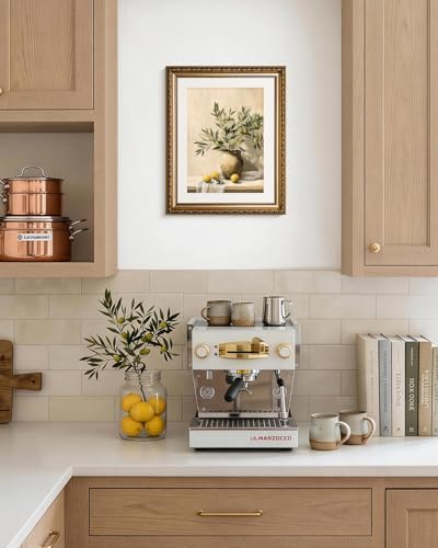 VIYYIEA Gold Framed Martini Wall Art Cocktail Canvas Painting, 13×16 Inch - color: Martini Still Life, size: 16"L x 13"W