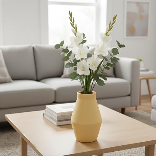 Terracotta Ceramic Vase, 10 Inch - color: Terracotta, size: 10 inch