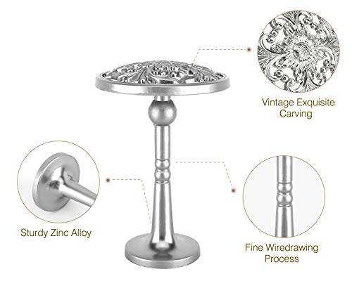 Lewondr Curtain Holdbacks, Set of 2, Silver - color: Silver