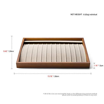 Oirlv Wood 13 Grids Necklace/Bracelet/Pendant Display Tray Jewelry Drawer Organizer Stackable Jewelry Trays (Creamy-white) - color: Creamy-white 13 grid necklace/pendant/bracelet tray