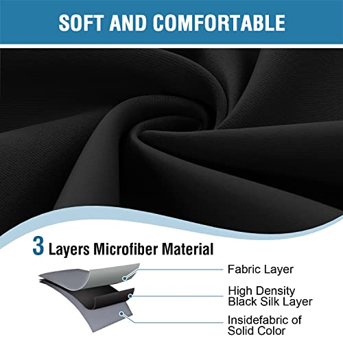 H.VERSAILTEX Doorway Curtain Blackout Closet Door Curtain Room Divider Window Treatment Curtain for Bedroom Thermal Insulated Privacy Drape Soundproof Grommet, 42 x 80 inches, 1 Panel, Black - color: Jet Black, size: 42"W x 80"L (Pack of 1)