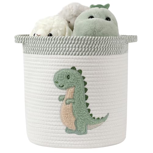 Dinosaur Toy Storage Basket for Toddlers Boys Dinosaur Room Decor, Medium - color: Dinosaur, size: Medium