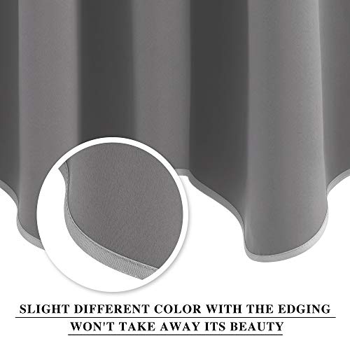 NICETOWN 2 Panels Grey Kitchen Blackout Valances for Windows, 42W x 18L - color: Grey, size: 42"W x 18"L (Pack of 2)