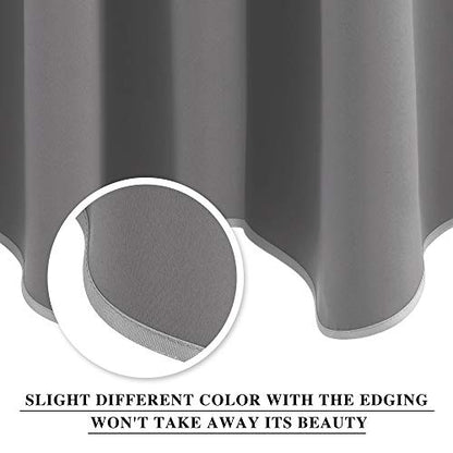 NICETOWN 2 Panels Grey Kitchen Blackout Valances for Windows, 42W x 18L - color: Grey, size: 42"W x 18"L (Pack of 2)