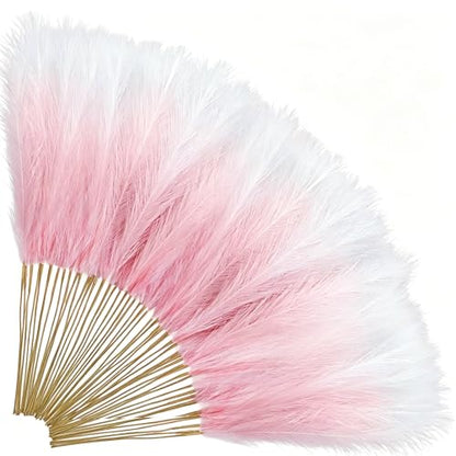 TORONTOKYO 50Pcs 21.6'' Pink Pampas Grass, Faux Pampas Grass Vase Filler - color: Pink, size: 21.6inch-50Pcs