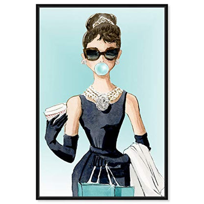 The Oliver Gal Artist Co. Abstract Wall Art Canvas - size: 24"L x 16"W, style: Black Frame
