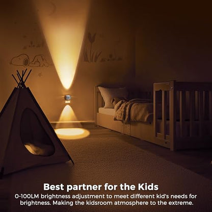 L LOHAS LED Night Light Projector, Night Lights Plug into Wall Light Sensor - color: Silver