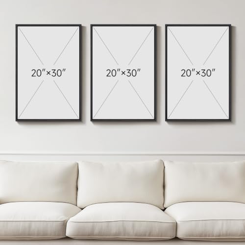Large Framed Neutral Luxury Abstract Wall Art, 3 Piece Set, Each 20x30 In - color: Neutral Gold Accents, size: 20" W x 30" H x 3pcs
