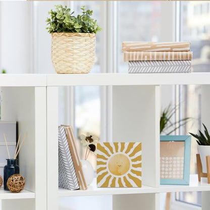 Inspirational Sunshine Wooden Box Sign, Boho Sun Decorations - color: white 0358