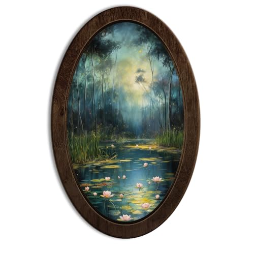 YZSLA Vintage Cottagecore Enchanted Forest Framed Wall Art Decor - color: Forest