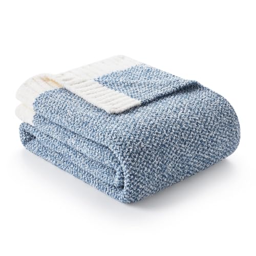 Snuggle Sac Heather Blue Bed Blanket Oversized Twin XL 66x90, Super Soft Warm Blankets for Bed, Living Room, Luxurious Microfiber Blanket Dupes, Heather Blue, 66x90 - color: Heather Blue, size: Twin-XL (66"x90")