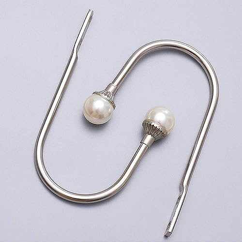 COCIVIVRE 2 Pack Curtain Holdbacks Wall Mounted Curtain Tiebacks Hooks - color: Silver, size: 2 Pack