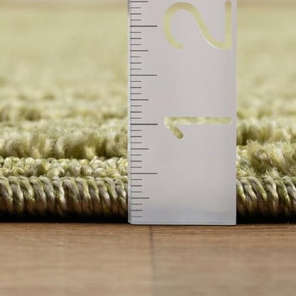 LUXE WEAVERS Modern Geometric Wave Area Rug Green 2x3 - color: Green, size: 2' x 3' (Rectangular)
