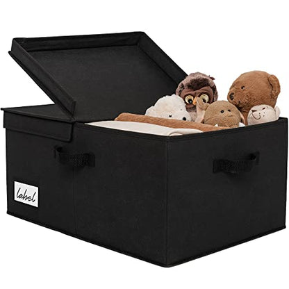 GRANNY SAYS Extra Large Storage Bins with Lids, Closet Bins, Black - color: Black, size: Extra Large - 1 Pack