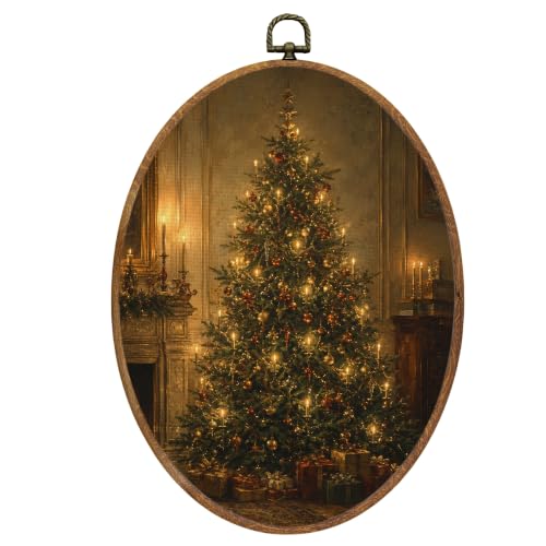 Mcehtle Moody Vintage Christmas Tree Wall Art Decor Framed 8.6x11.4 - color: 57