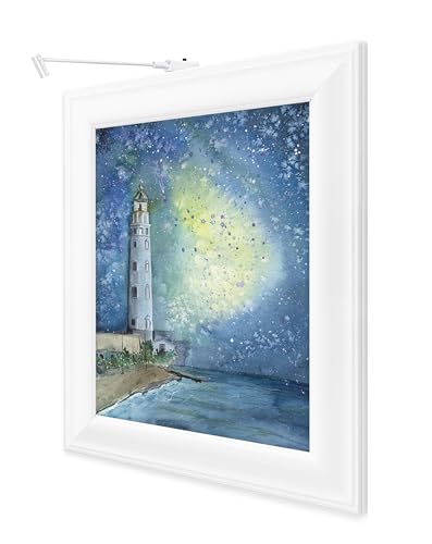 Rechargeable Micro Series Wireless LED Picture Light - color: White, size: Standard 11" (Artwork up to 24"W x 30"T)