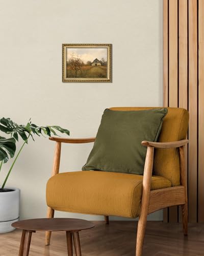 AIMAILON Framed Autumn Aesthetic Pattern,Farmhouse Landscape Art 8x10 - color: Golden Autumn Scenery, size: 10"L x 8"W