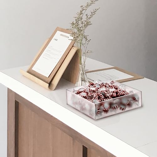 Marketing Holders Acrylic Display Box Countertop Showcase Bin 6.75" x 6.75" x 2" Frosted Lucite Merchandise Storage with Open Bottom Square Flippable Cubby No Lid for Retail Stores and Expos - size: 6.75" x 6.75" x 2" Frosted