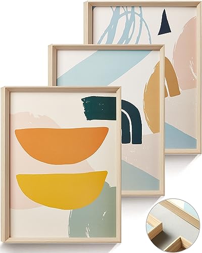 12x16IN Framed Boho Wall Art for Bedroom Set of 3 - color: Framed Boho, size: 16"L x 12"W
