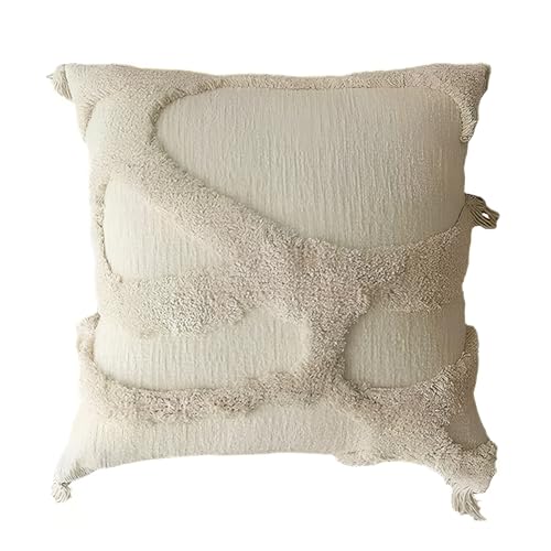 JMGBird Boho Throw Pillows for Couch Pillows with Inserts Included - color: Kahaki, size: 18" x 18" (Pack of 2)
