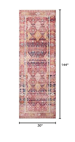 Loloi Layla Magenta/Multi 2'-6" x 12'-0" Runner Rug - color: Magenta / Multi, size: 2'6" x 12' (Rectangular)