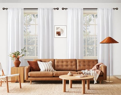 KAMANINA 2 Pack Curtain Rods for Windows 48 to 84 Inch, Antique Bronze - color: Antique Bronze, size: 48-84"(2Pack)