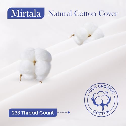Mirtala 26"x26" Pillow Inserts Set of 2 with 100% Cotton Cover Decorative Square Throw 26" Pillows for Living Room, Sofa, Couch, and Bed-White (2, 26 x 26 Inch) - size: 26 x 26 Inch